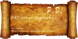 Pásztor Dominik névjegykártya