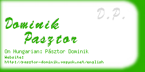 dominik pasztor business card